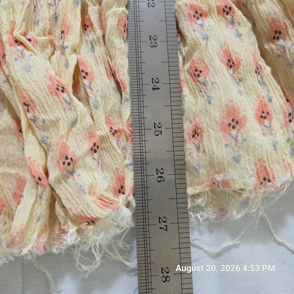 Free People FP One Halter Mini Dress Gauze Raw Edge Boho Tiered xs/s stretch